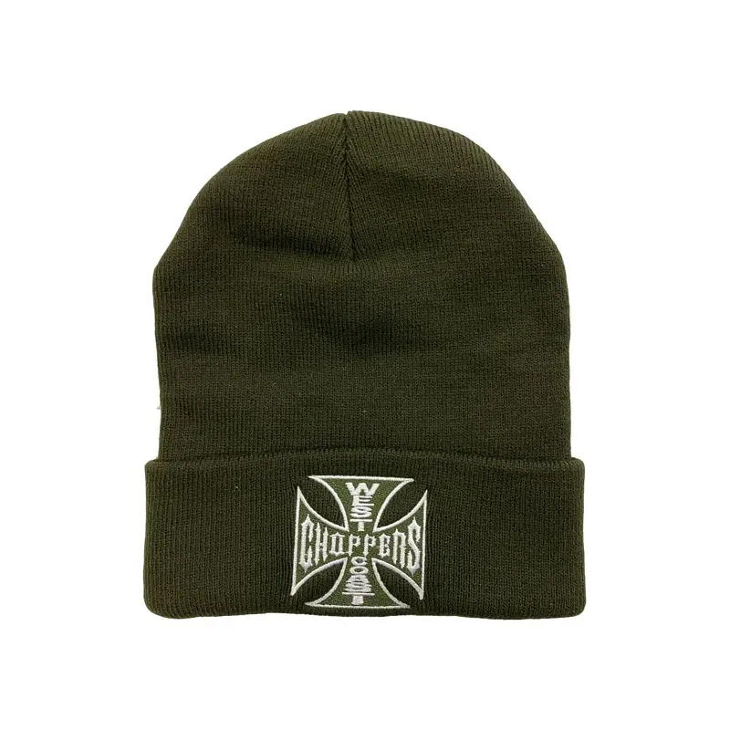 cafe 4 racer - WCC OG roll-up beanie dark olive - WEST COAST CHOPPERS Beanies 