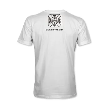cafe 4 racer - Tričko WCC Death Glory Trade-mark White - WEST COAST CHOPPERS Trička 