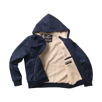 cafe 4 racer - WCC BFU Sherpa Nylon jacket navy blue - WEST COAST CHOPPERS Jackets 