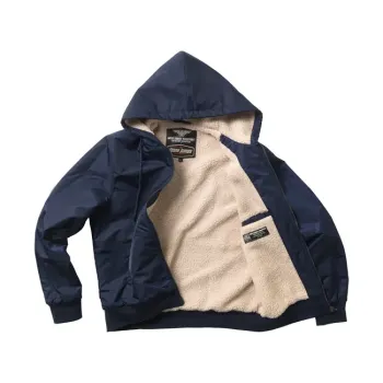 cafe 4 racer - WCC BFU Sherpa Nylonová bunda navy blue - WEST COAST CHOPPERS Bundy 