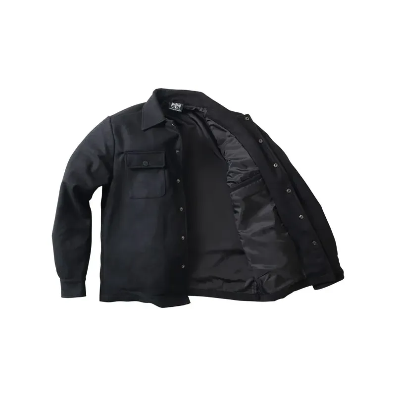 cafe 4 racer - WCC Wool lined Plaidshirt black  - WEST COAST CHOPPERS Košile 