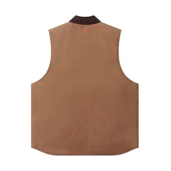 cafe 4 racer - WCC Heavy Duty Work vest frontier brown  - WEST COAST CHOPPERS Vests 
