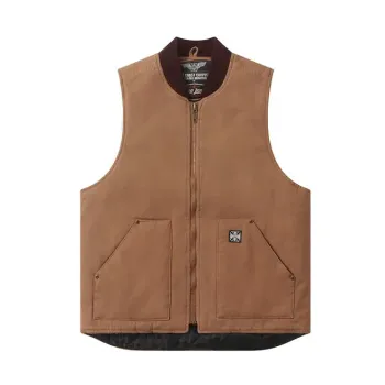 cafe 4 racer - WCC Heavy Duty Work vest frontier brown  - WEST COAST CHOPPERS Vests 