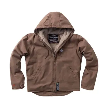 cafe 4 racer - WCC Sherpa lined canvas work jacket frontier brown - WEST COAST CHOPPERS Jackets 
