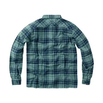 cafe 4 racer - WCC Rigid Flannel shirt green navy - WEST COAST CHOPPERS Trička 