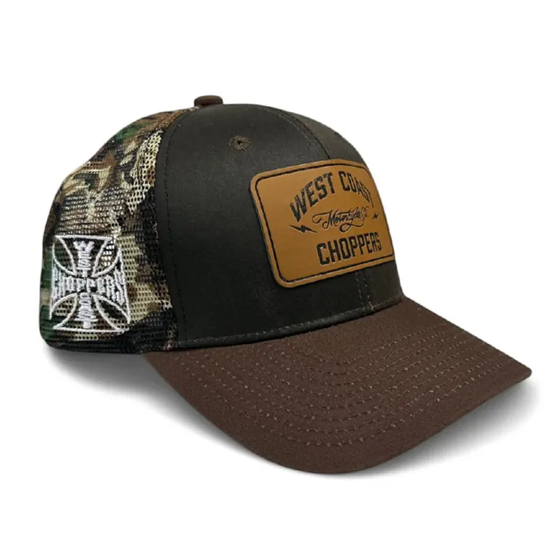 cafe 4 racer - WCC Hunter Trucker cap brown/camo - WEST COAST CHOPPERS Caps 