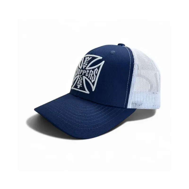 cafe 4 racer - WCC OG Cross cap navy/white - WEST COAST CHOPPERS Šiltovka 
