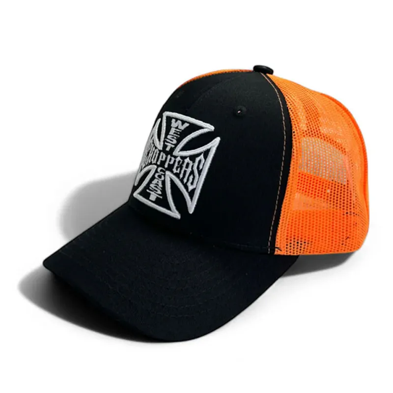 cafe 4 racer - WCC OG Trucker cap black/orange - WEST COAST CHOPPERS Šiltovka 