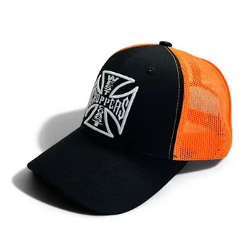 cafe 4 racer - WCC OG Trucker cap black/orange - WEST COAST CHOPPERS Šiltovka 