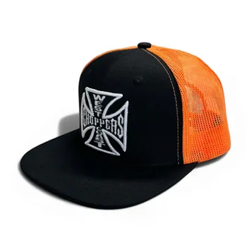 cafe 4 racer - WCC OG Flatbill cap black/orange - WEST COAST CHOPPERS Šiltovka 