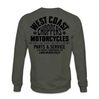 cafe 4 racer - WCC Parts sweatshirt olive green - WEST COAST CHOPPERS Sweatshirts 