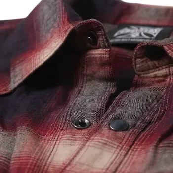 cafe 4 racer - WCC Outlaw Flannel shirt red/grey - WEST COAST CHOPPERS Shirts 