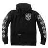 cafe 4 racer - WCC Dominator zip hoodie black - WEST COAST CHOPPERS Mikiny s kapucňou 