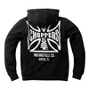 cafe 4 racer - WCC Dominator zip hoodie black - WEST COAST CHOPPERS Mikiny s kapucňou 