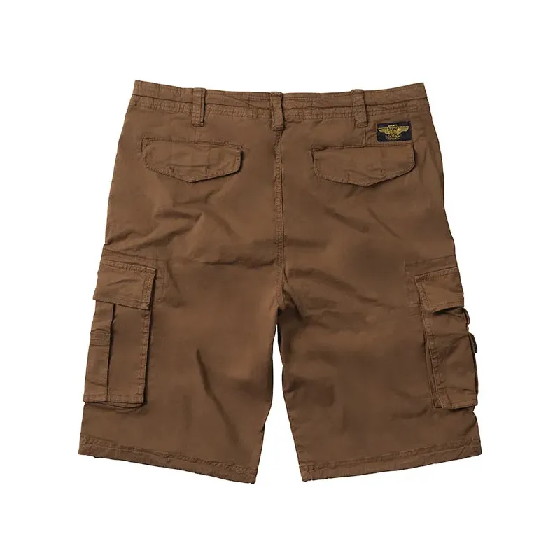 cafe 4 racer - WCC CFL Cargo shorts khaki brown - WEST COAST CHOPPERS Kraťasy 