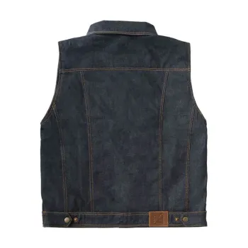 cafe 4 racer - WCC x 13 1/2 Dominator RAW denim riding vest - WEST COAST CHOPPERS Vesty 