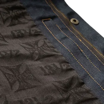 cafe 4 racer - WCC x 13 1/2 Dominator RAW denim riding vest - WEST COAST CHOPPERS Vesty 