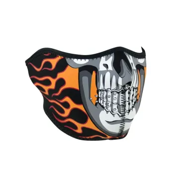 cafe 4 racer - ZANheadgear Polomaska neoprénová horiaca lebka - Zan headgear Nákrčníky & šátky 