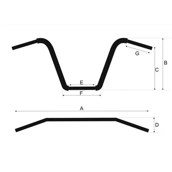 cafe 4 racer - Westland Customs, 1-1/4" Apehanger. Chrome. 15" high - Westland Customs H&D & Custom 