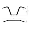 cafe 4 racer - Westland Customs, 1-1/4" Apehanger. Black. 15" high - Westland Customs H&D & Custom 