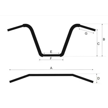 cafe 4 racer - Westland Customs, 1-1/2" Ultra Ape. Black. 14" high - Westland Customs H&D & Custom 