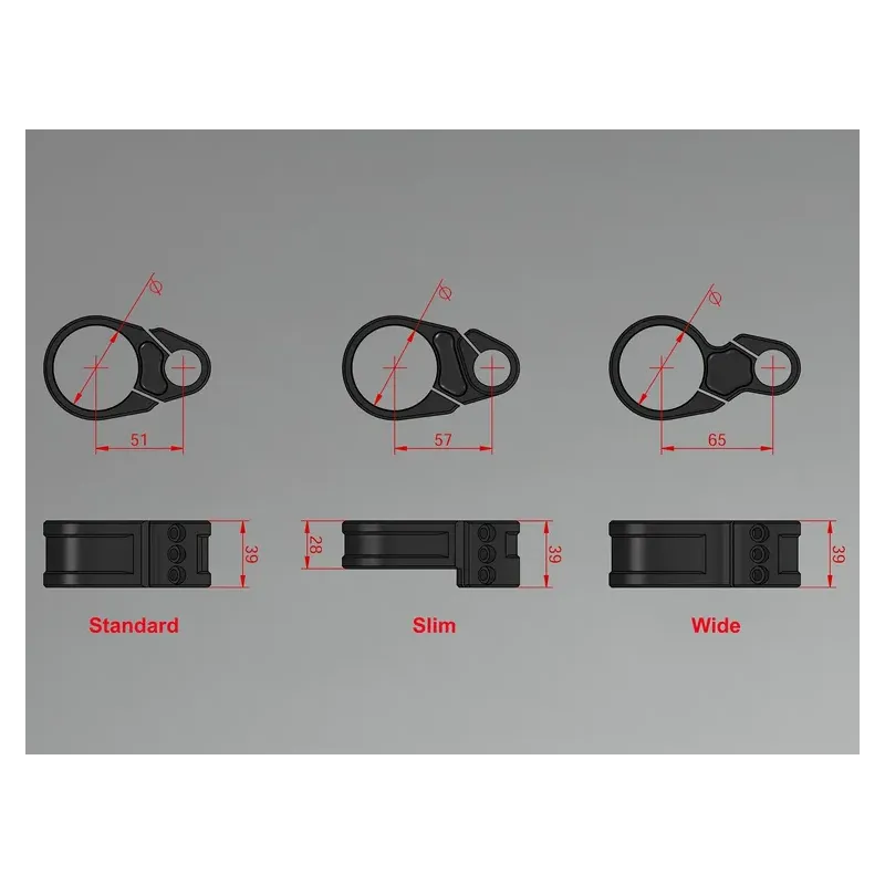 cafe 4 racer - ABM clip-on multiClip Tour Slim 25.4mm 1°  - ABM Clip-ons Cafe Racer 