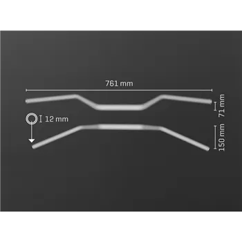 cafe 4 racer - ABM Handlebar Superbike Type 0229 modré - ABM Štandardné riaditká  4054783013081