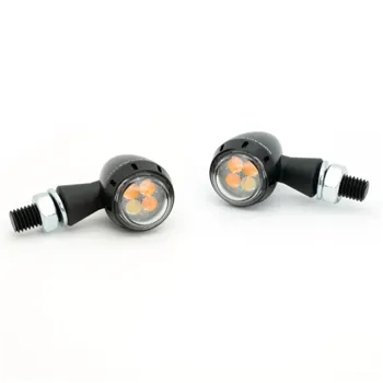 cafe 4 racer - BARRACUDA INDICATOR CLAMPS size 48-54 - BARRACUDA CNC aluminum housing & brackets 753610861942