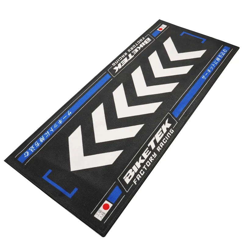cafe 4 racer - Garage Carpet Biketek Series 7 - Rising Sun - Blue (190x80cm) - biketek Mats 5034862458681