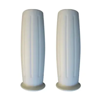 cafe 4 racer - Handle bar grips white AMAL CR2 - Cafe4Racer Grips 
