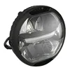 cafe 4 racer - LED headlight with yellow parking light, black - Cafe4Racer Headlights side mount 