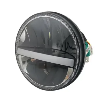cafe 4 racer - 5-3/4 Harley Headlight 5.75" Led Headlamps insert black - Cafe4Racer LED Headlight & inserts 
