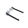 cafe 4 racer - Cafe Racer Clip-ons Type 1 - Silver , black tubes 41mm - Cafe4Racer Scrambler & CLIP-ONS handlebars 