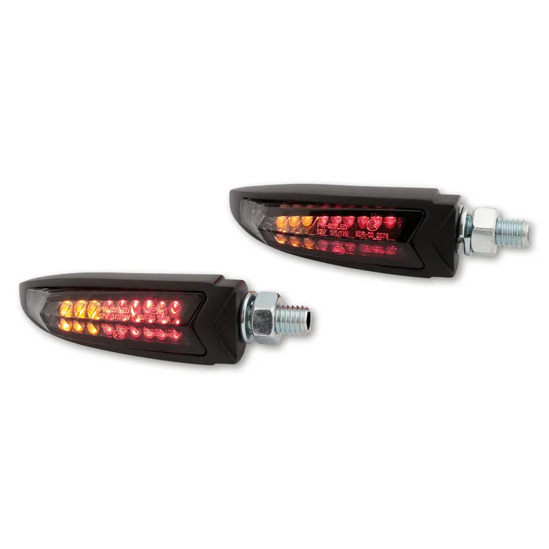 cafe 4 racer - HIGHSIDER pro Arc LED Taillight/Indicator 3in1 Black/Smoke E-Approved (Pair) - Highsider 3in1 254260