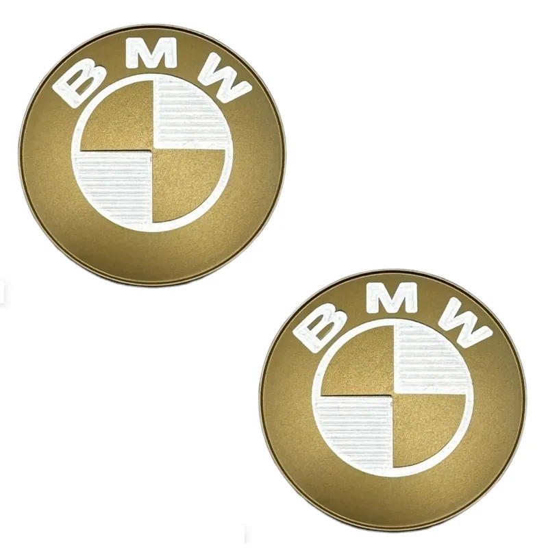 cafe 4 racer - BMW TANK logo GOLD 2pcs 70mm 46637686746 - Cafe4Racer Billet Emblems Stickers Logos 