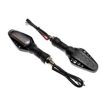 cafe 4 racer - HIGHSIDER LED sequence-indicator STS 1, black anodized, smoke lens, E-marked - Highsider Running light LED turn signal 4054783241798