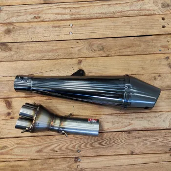 cafe 4 racer - BMW K100 style 66 black inox + collector4to1 - Cafe4Racer K100 exhaust parts 