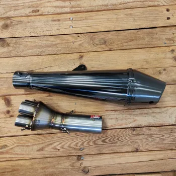 cafe 4 racer - BMW K100 style 66 black inox + collector4to1 - Cafe4Racer K100 exhaust parts 