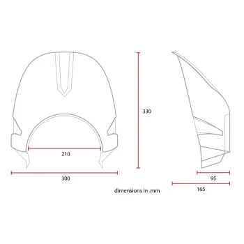 cafe 4 racer - Universal cafe racer mask - C-RACER Front Headlamp Masks 