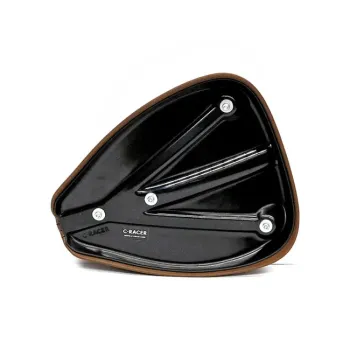 cafe 4 racer - C-Racer, Classic bobber solo seat. Medium. Dark brown - C-RACER Bobber Solo Seats 