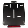 cafe 4 racer - Universal License Plate incl. E-approved LED license plate light + reflector, 2mm aluminium black coated, fits Euro - KEDO License plate holders 