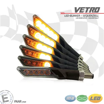 cafe 4 racer - LED indicator "VETRO" - HS MOTO Germany Running light LED turn signal 4251352670601