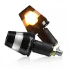 cafe 4 racer - Indikátor LED na řídítkách Conic ALU černý - HS MOTO Germany Směrová světla na řídítkách 4251352606877