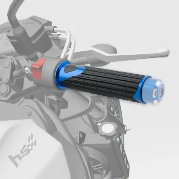 cafe 4 racer - Rubber grip "D-Version" blue - HS MOTO Germany 22mm &  7/8 inch 4251352632241