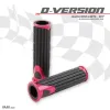 cafe 4 racer -  Rubber grip "D-Version" red  - HS MOTO Germany 22mm &  7/8 inch 4251352632289
