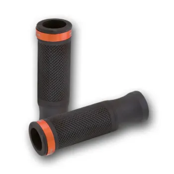 cafe 4 racer - Grip rubber "Bobber" RED - HS MOTO Germany 22mm &  7/8 inch 4251352609441