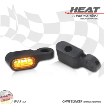 cafe 4 racer - Vhodné pouzdro pro světlo "Heat" 284096 - HS MOTO Germany CNC hliníková pouzdra / držáky 4251352621535