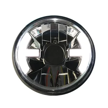 cafe 4 racer - "Hawk" LED hlavní světlo 7 palců černá matná - HS MOTO Germany Přední světla s bočním uchycením 4251926902657