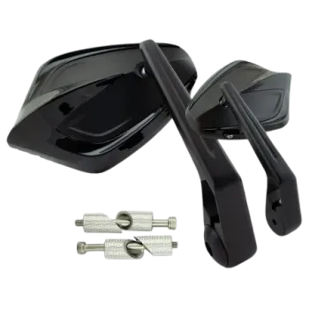 cafe 4 racer - 8mm Anti-Clockwise Black Motorcycle Mirror Mount Adaptor LH - Cafe4Racer Accessories 