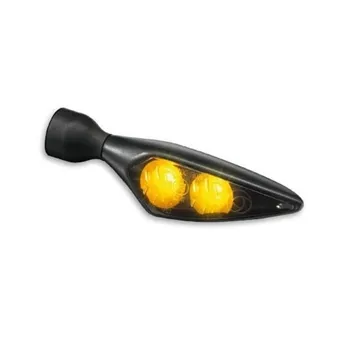 cafe 4 racer - Cateye mini turn signals 40mm stem, black with amber lens - MCS Standard indicators 